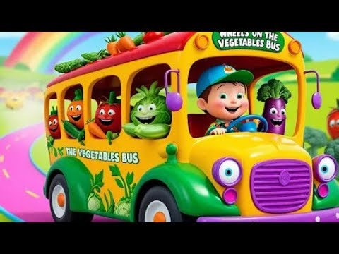 "🚍 Spin & Sing! The Wheel on the Vegetable Bus - Fun Nursery Rhymes for Kids!"