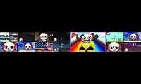 Mix of 4 videos from youtube : 20 Combo Panda Intros All Played At The Same Time