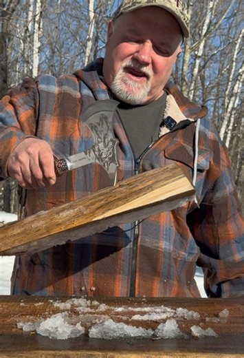 Axe for camping, hunting or Bushcraft. Yardwork or tree trimming. This is a beautiful stainless steel full tang woodgrain handle. Extremely sharp. Limited stock, on sale now, click on the orange shopping cart below. #camping #bushcraftsurvival #yardwork #giftideas