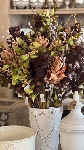 We have a lot of beautiful Floral arrangements and loose stems available! Saturdays I’m always at the store and I’m happy to help you pick out some stems to make your own arrangement as well or you can pick one up already finished for you! #florals #flowers #floralstems #fauxfloral #arrangements #flowerarrangement #prettythings #homedecor #design | Rustic Roots