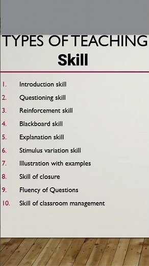 Teaching skills complete video :- https://youtu.be/tHuaDIO2Z2I
