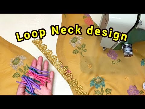 Trendy lace & loops neck design tutorial🌟 beginner friendly Neck Design tutorial | Sew N Fabrics