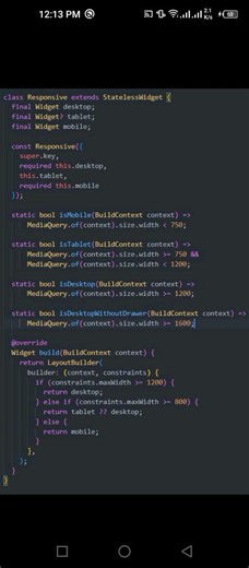 Flutter Responsive UI | Mobile, Tablet & Desktop#shortvideo