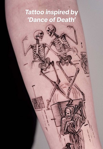 Dance of Death Inspired Forearm Tattoo Design