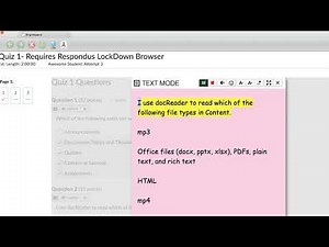 Using Respondus LockDown Browser and ReadSpeaker in Brightspace quizzes