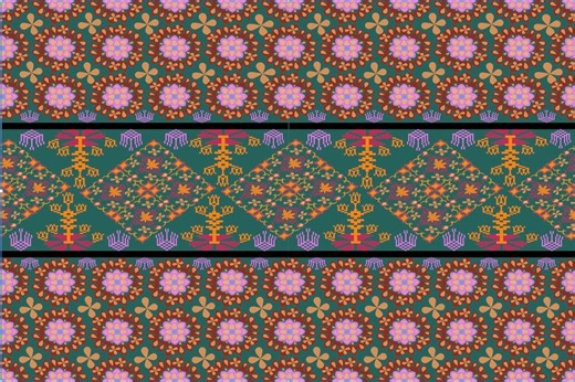 Color Pop Tribal Pattern, Bold Floral Ethnic,boho Ethnic Bloom - Etsy