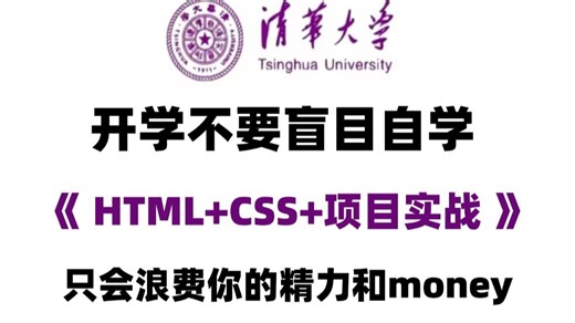 【HTML CSS 项目实战】比大学课程还详细的Web前端教程，整整180集，学完即可兼职就业！附学习文档PDF，随时都能学_前端开发_WEB入门