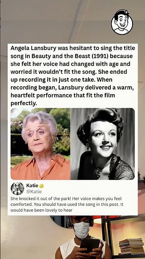 Angela Lansbury was hesitant to sing the title song in Beauty and the Beast (1991) because she felt