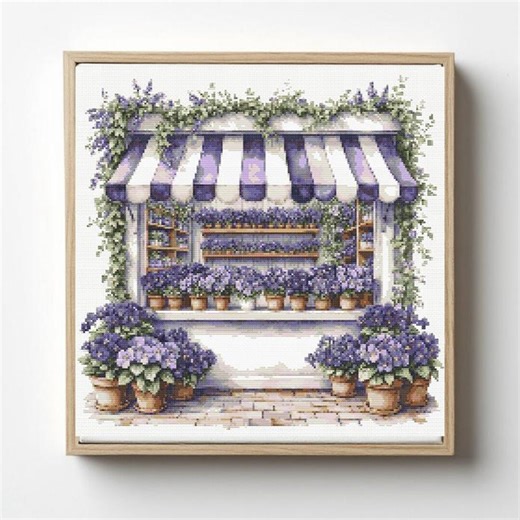 Violet Shop Cross Stitch Pattern: Flower Dreams (PDF Pattern) - Etsy