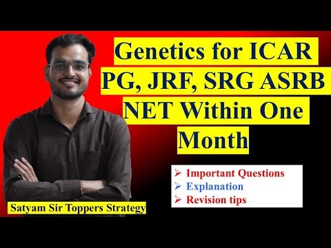 Genetics Most Important MCQs | ICAR JRF, SRF, PG, PREPG, ASRB NET | GENETICS PYQs BY SATYAM SHARMA