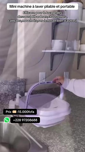 La mini machine à laver est de nouveau disponible en stock limitée et permet de laver vos dessous que ça soit les habits pour bébé et pleins d’autres… Contactez nous sur le 228 97208688 pour passer la commande Livraison et expédition possible et garantie partout #tiktokafrique🇹🇬🇨🇩🇨🇮🇧🇯🇬🇦🇨🇲🇬🇦