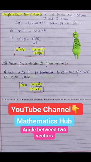 1K views | Angle between two vectors #anglebetweentwovectors #vectors #IITJEE #viralreelsfb | Mathematics Hub | Facebook