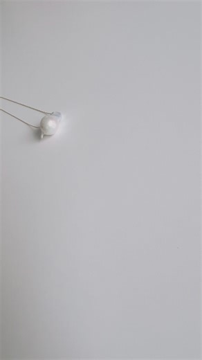 Fresh Water Pearl Necklace 14K Gold/ Minimalist Pearl Pendant in Solid Gold Chain - Etsy