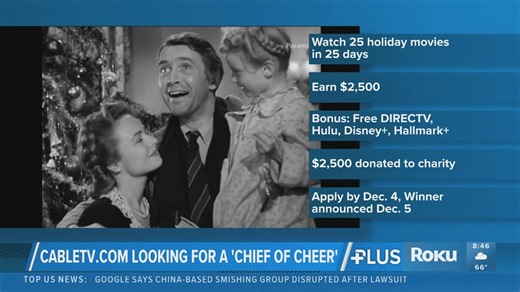 CableTV.com seeking 'Chief of Cheer' to watch 25 holiday movies in 25 days