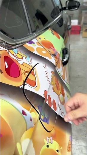 Satisfying Large Scale Vinyl Decal Wrap! 📐✨ #carlivery#vinylgraphics#sidedecals