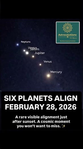 6 Planets Align Feb 28, 2026 Planetary Parade Explained |Mercury Venus Jupiter Saturn Uranus Neptune