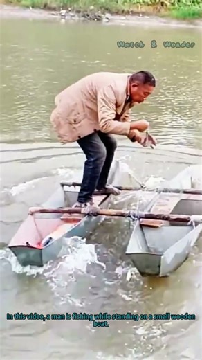 Traditional Fishing on Small Wooden Boat
