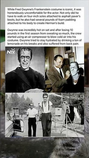 Fred Gwynne’s Herman Munster look was iconic—but brutally hot and painful to wear. #shorts #facts