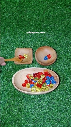 Soft Plastic Crystal Sounds on Wooden Surface | Pure Object ASMR