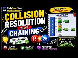 Collision Resolution Using Chaining – Made Easy! 🔗🔥 Clear and informative