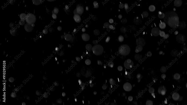 Christmas evening near the New Year tree and a cozy fireplace, in front of the window behind which the full moon hangs, and it is snowing. 3D screen server.