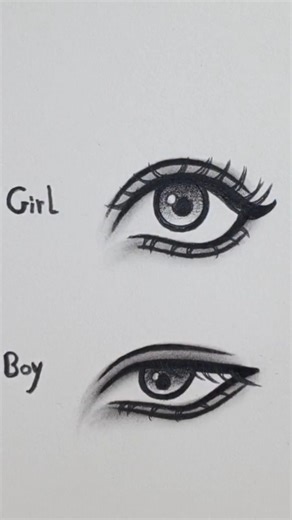How to draw anime eyes Girl / Boy easy #drawing #art #animeeart #viral #tutorial #ytshorts #shorts