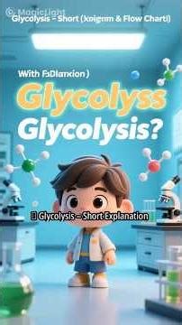 Explanation Of Glycolysis Process With 3D Diagram and Flow Chart