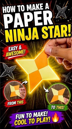 How To Make A Paper Ninja Star #diy #supereasy #origami