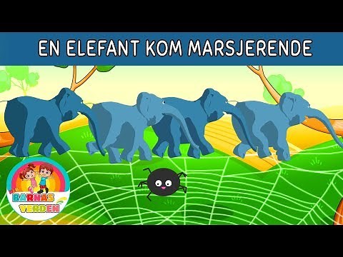 En elefant kom marsjerende | Norske Barnesanger l barnesanger på norsk