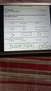 Which shape has 3 sides and 3 corners, even if it's turned side... | Filo