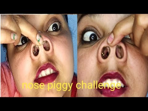 Piggy nose 👃🏾🐽 challenge// nose massage 👃🏾 challenge || most requested video || #funny video ||