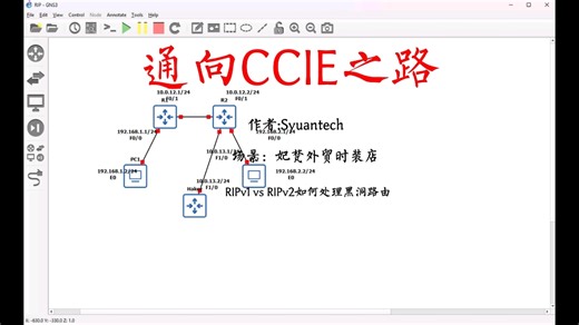 RIPv1与RIPv2如何处理黑洞路由对比实验