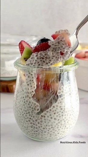 How to make Chia Pudding, easy recipe #kidsfood #kidssnacks #easyrecipe #kidsbreakfast #toddlerfood