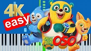 Special Agent Oso Theme Song (Slow Easy Medium) Piano Tutorial 4K Chords - ChordU