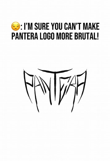 Creative PANTERA Logo Tramp Stamp Design