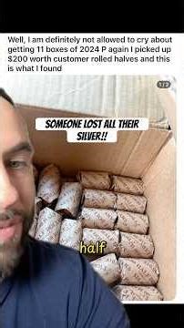 SOMEONE LOST ALL THEIR SILVER!! #halfdollar #coinroll #silvercoins #coin