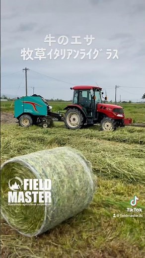 牛のエサ作り。牛のエサとなる牧草イタリアンライグラスの収穫全工程。 #agriculture #はたらくくるま #フィールドマスター合同会社