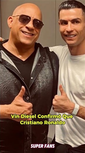 Vin Diesel confirmed that Cristiano Ronaldo will be part of the Fast and Furious saga