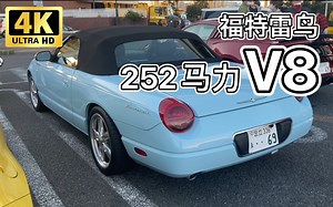 福特雷鸟ThunderBird大黑PA实拍，250匹马力的V8_哔哩哔哩_bilibili