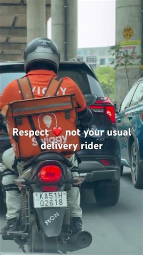 Swiggy delivery rider with full protection gear ❤️❤️ #automobile