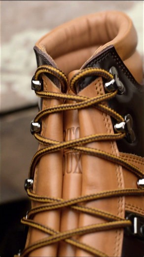 Close up. Ortodoux Palomar Leather boots with dr. sole strider