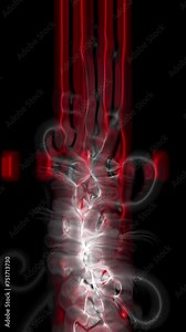 Abstract Neon Light Patterns with a Fluid, Distorted Texture.
