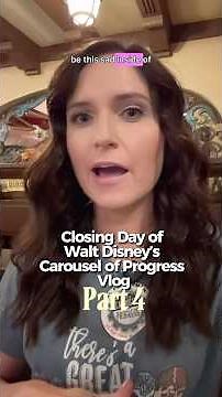 Closing Day of Walt Disney’s Carousel of Progress Part 4 #disneyvlog #disneyworld #magickingdom