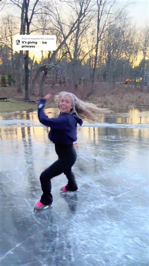 Replying to @Hayphilly18 follow along for more of our skating 🥰 #iceskating #pondskating #pairskating #fyp #figureskating