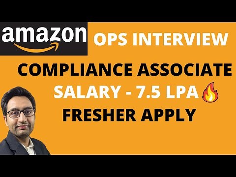 Amazon Product Compliance Associate | OPS Interview Questions
