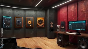Professional Music Studio with Soundproofing and High-End Equipment