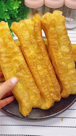 Simple ingredients. Easy & yummy donut/Fried dough sticks recipe. How to make donut at home. Simple