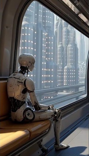 The last robot on Earth takes one final journey 🌍🤖 #SadAesthetic #FutureWorld #LonelyRobot #SciFi