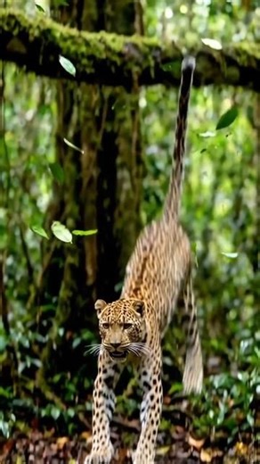 Leopard Tree Jump 🐆🔥 | Insane Slow Motion Attack (4K Cinematic)