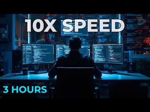 10X SPEED | 3 Hour Deep Work for Coding, Studying & Maximum Productivity | Stay Focused Visualizer